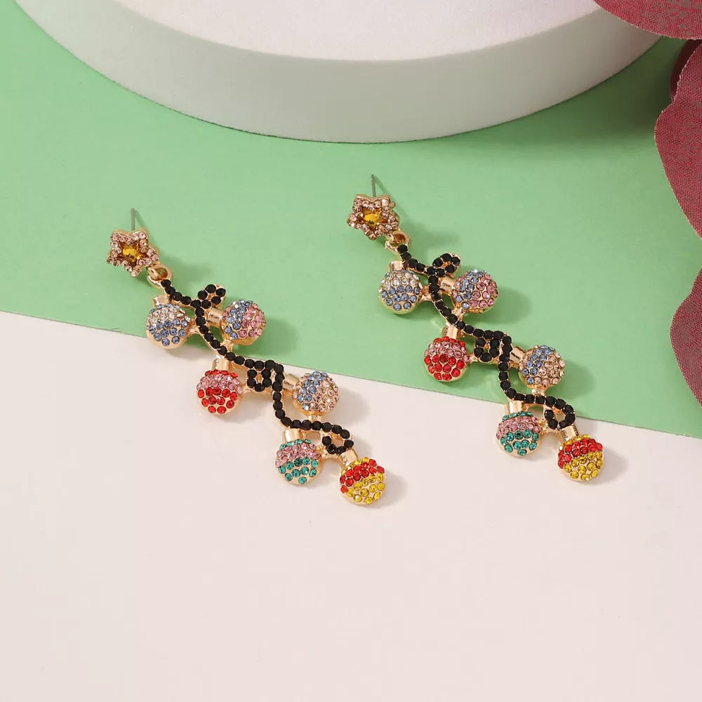 gold earrings with novelty and null