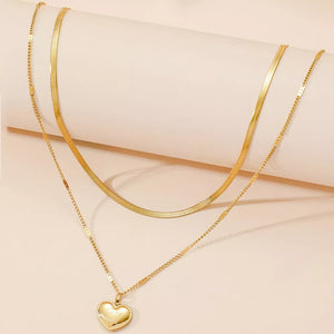 18K Gold-Plated,Titanium Steel Care instructions: Avoid wearing during exercise, necklace in Gold with layered silhouette