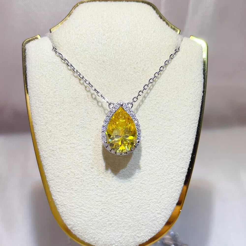 1 Carat Sterling Silver Moissanite Pendant Necklace