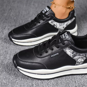 PU Leather, Rubber Imported Size &amp sneakers in Black with regular silhouette