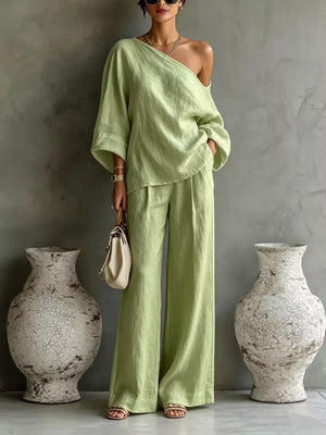 white two-piece set