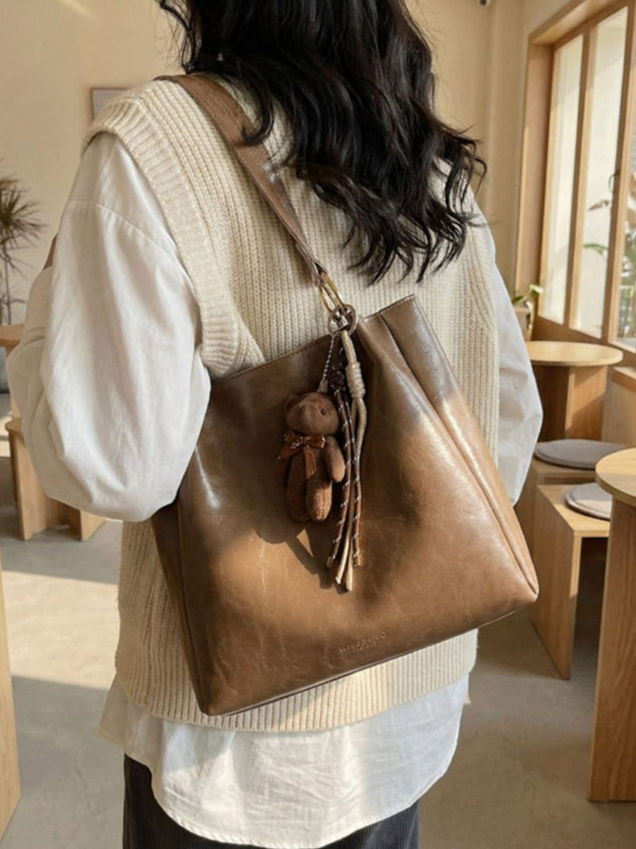 black with shoulder bag with shoulder strap