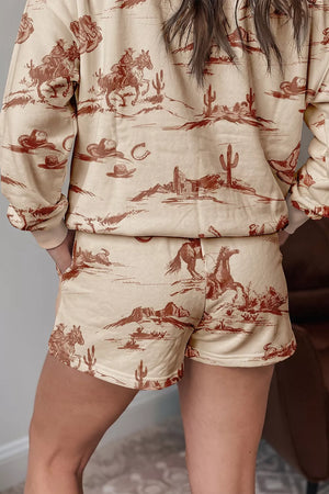 95% polyester, 5% elastane Care instructions: Machine wash cold sweatshirt in Beige with relaxed silhouette