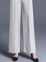 100% polyester Care instructions: Machine wash cold wide-leg pants in Black with flared silhouette