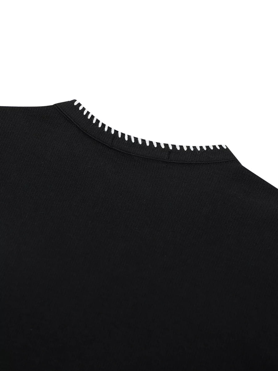 Men's Notched Short Sleeve Henley Top option 7