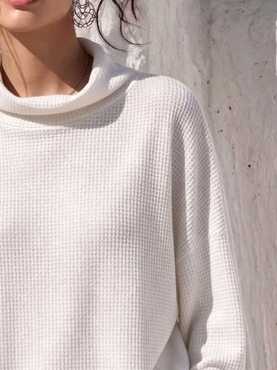 Burgundy t-shirt with hip-length and pullover