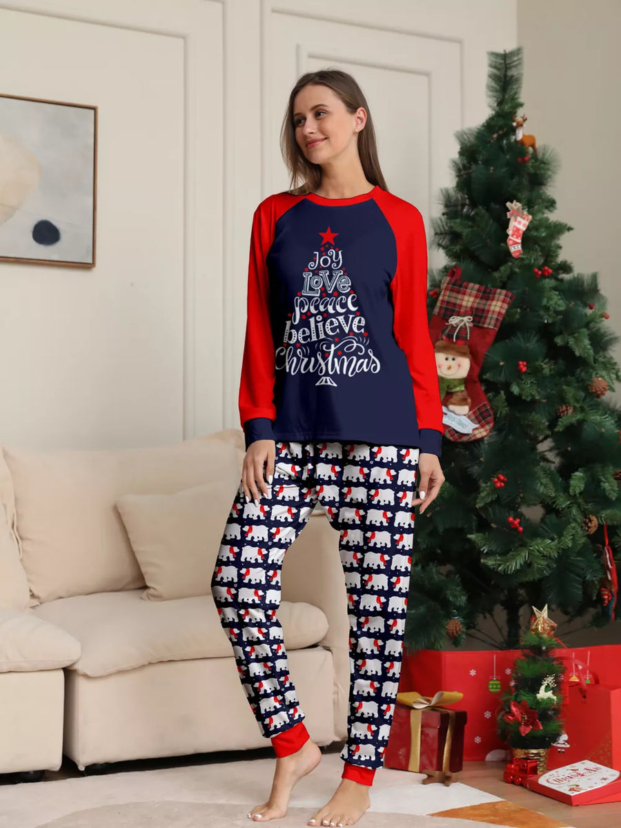 red pajama set featuring plus-size and graphic-print, animal-print
