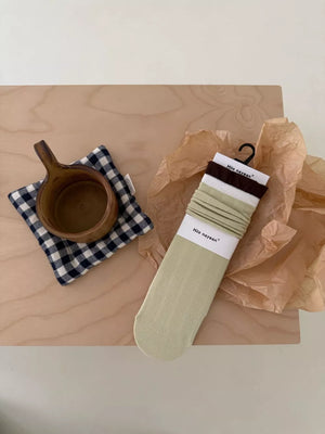 cotton Imported Size &amp socks in brown with fitted silhouette