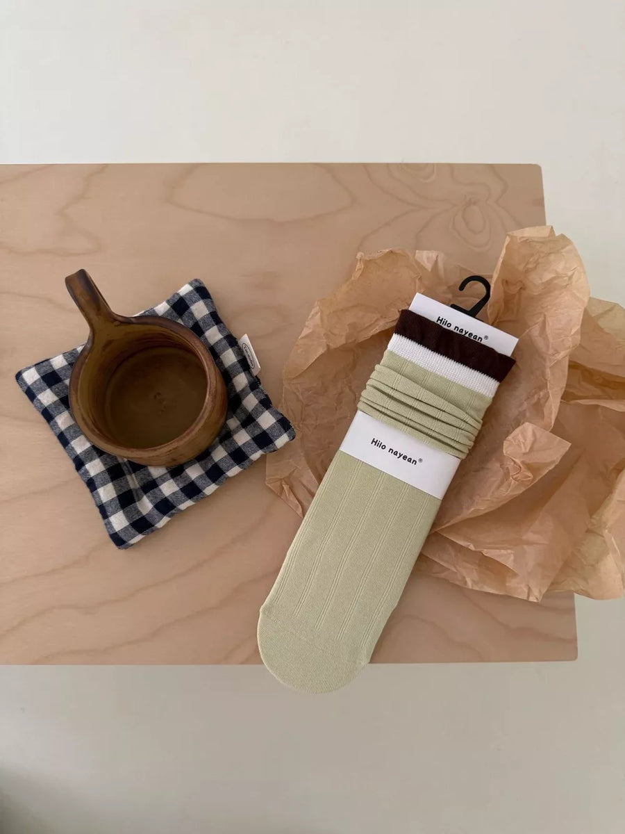 cotton Imported Size &amp socks in brown with fitted silhouette