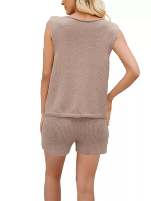 Black tank top with waist-length and tie