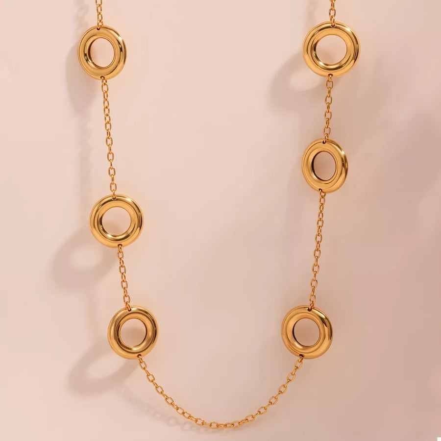 gold with necklace with gold-plated