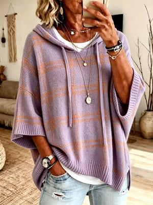Gray oversized pullover hoodie with hooded