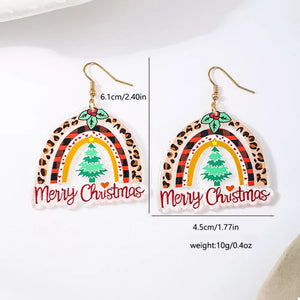 earrings in Colorful with leopard-print,plaid,striped,graphic-print and dangle