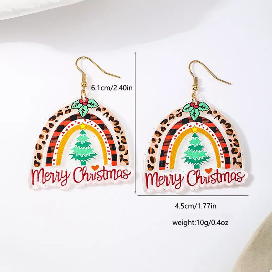 earrings in Colorful with leopard-print,plaid,striped,graphic-print and dangle