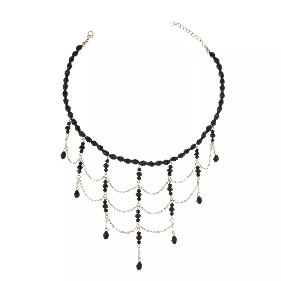 Beaded Choker Necklace With 18k Gold option 8