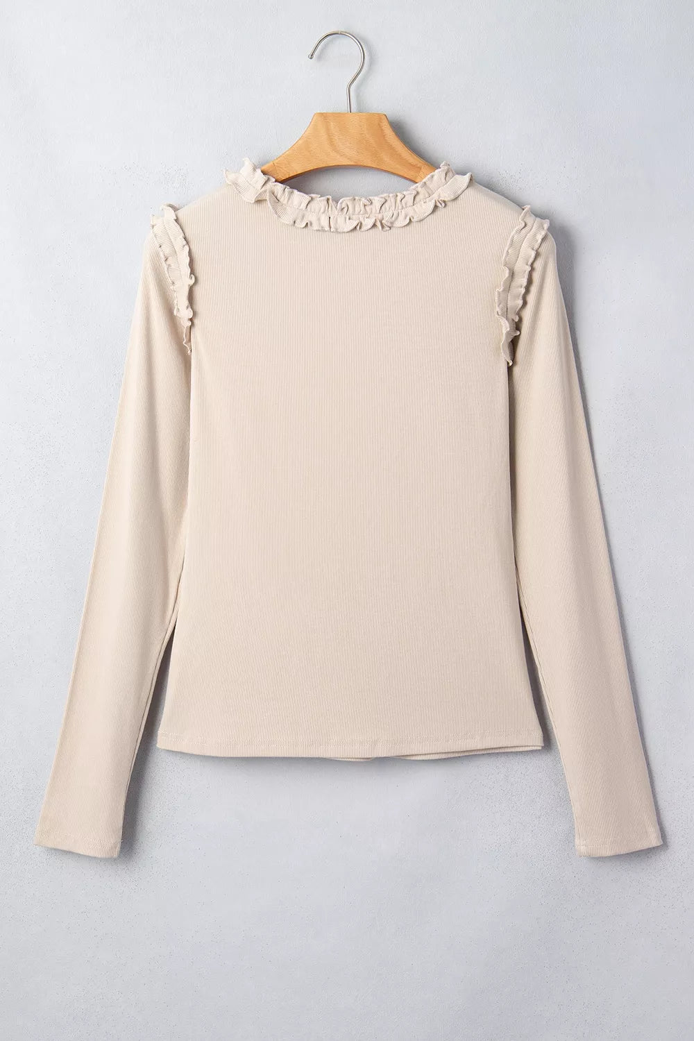 ivory blouse with stretch and long sleeve