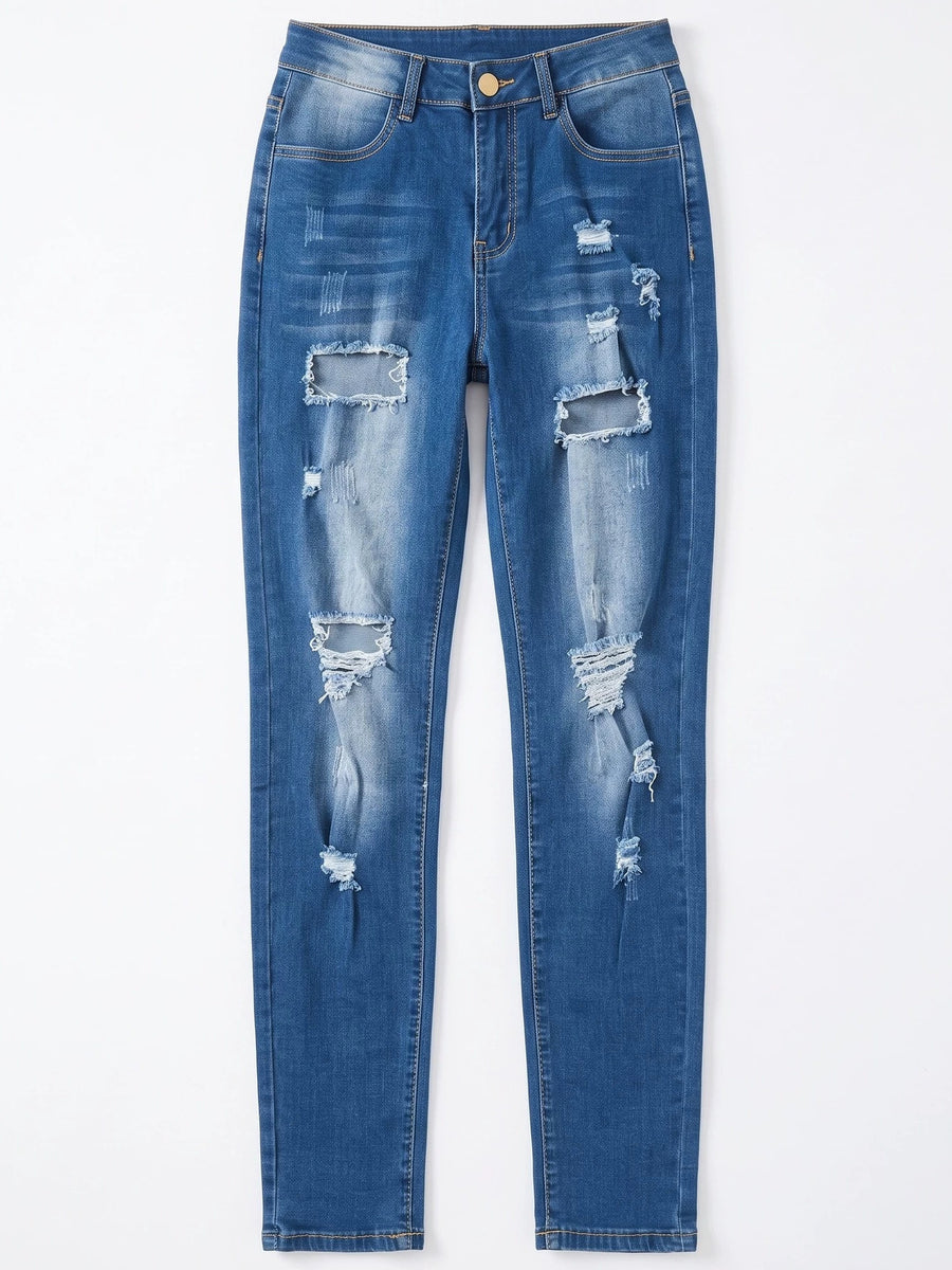 73% Cotton, 14% Rayon, 11% Polyester, 2% Spandex Care instructions: Machine wash skinny jeans in Light Blue with slim