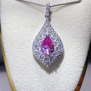 0.5 Carat Sterling Silver Teardrop Moissanite Necklace option 3