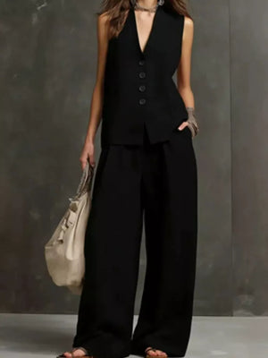 95%polyester, 5%spandex Care instructions: Machine wash cold two-piece set in Light Yellow with relaxed silhouette