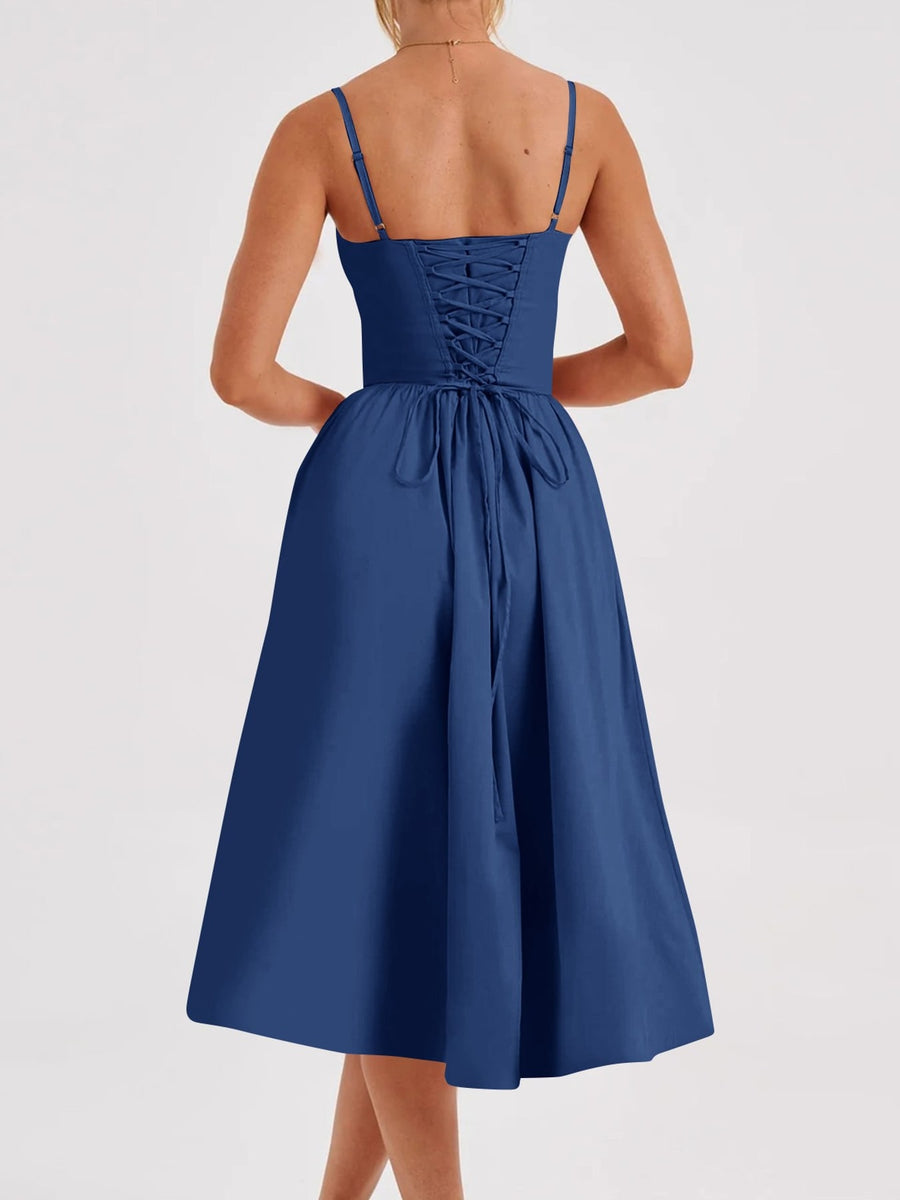 Blue midi dress
