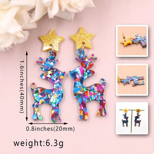 Gold earrings with dangle and post-back