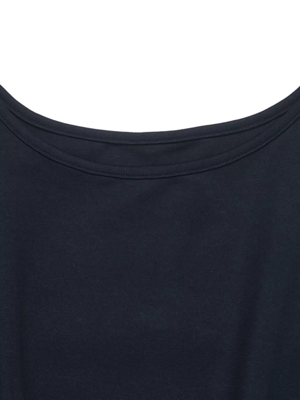 navy blue peplum top with stretch and long sleeve