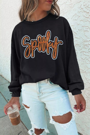 copper sweatshirt featuring drop shoulder and graphic-print