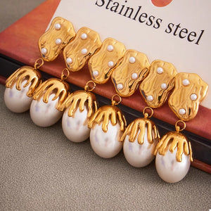 Gold earrings