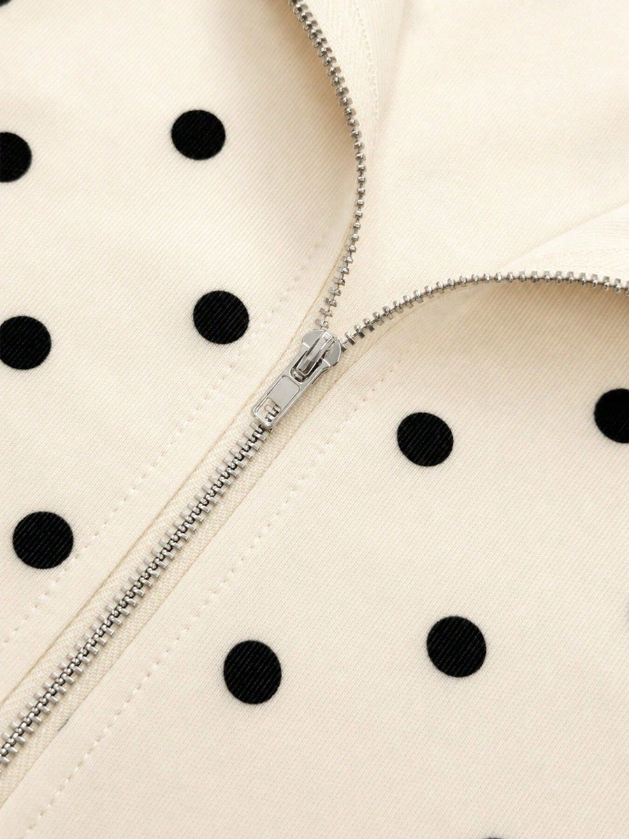 Coffee Brown sweatshirt with zipper and long sleeve