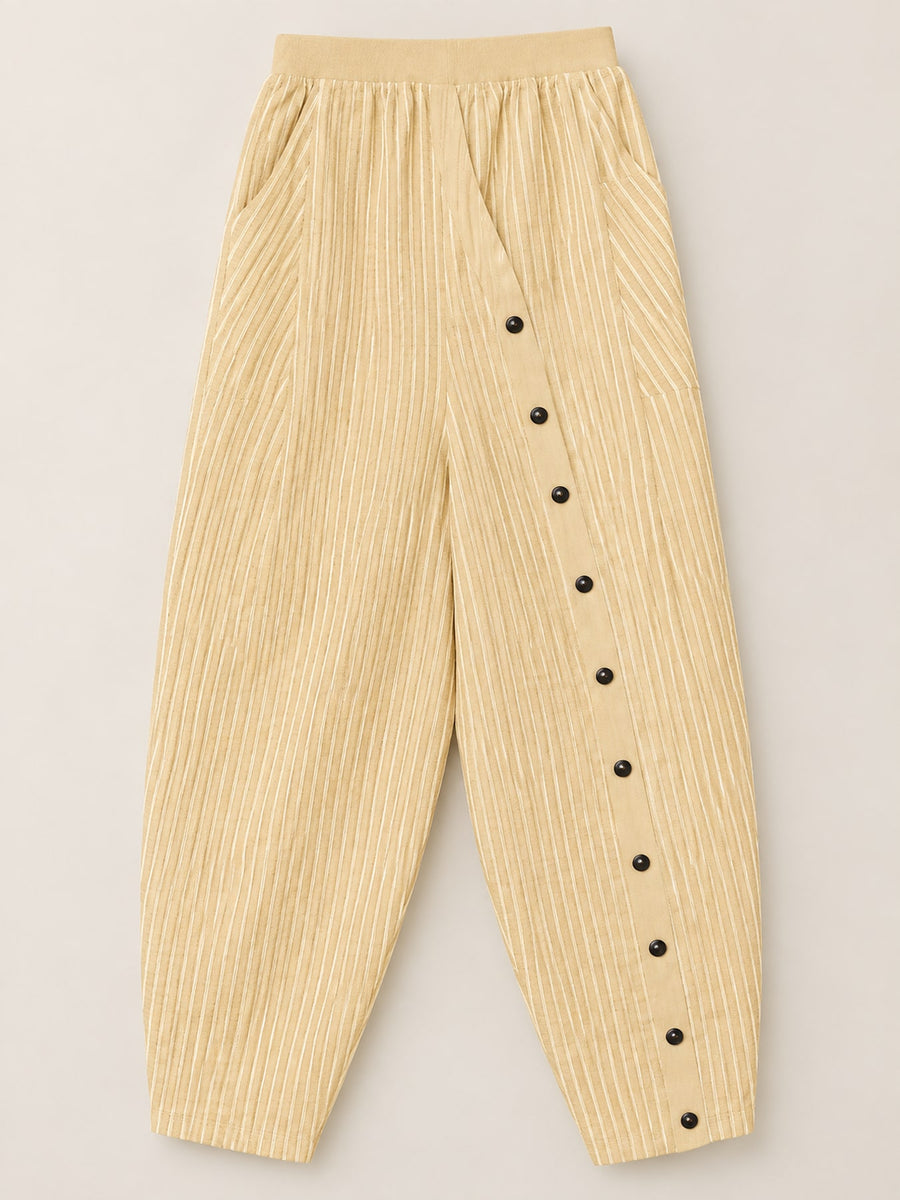 Khaki wide-leg pants