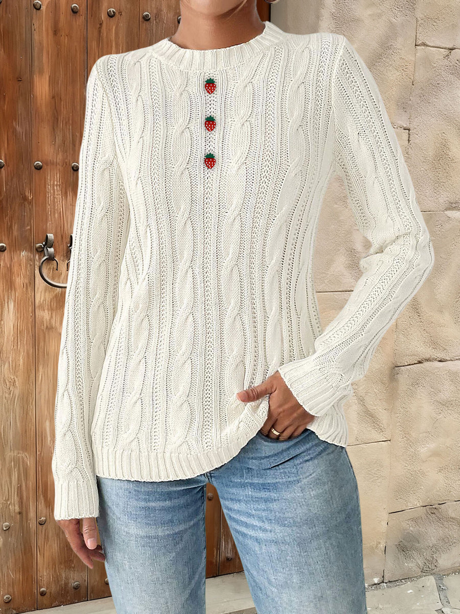 100% polyester Care instructions: Machine wash cold pullover sweater in Khaki with regular silhouette