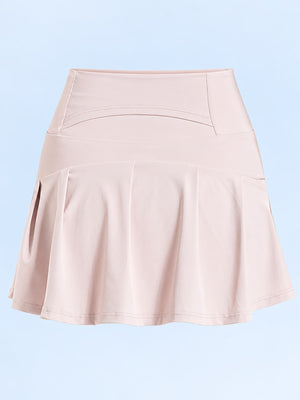 white pleated skirt