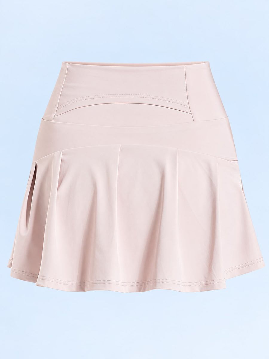 white pleated skirt