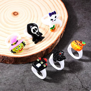white ring with graphic-print and not applicable