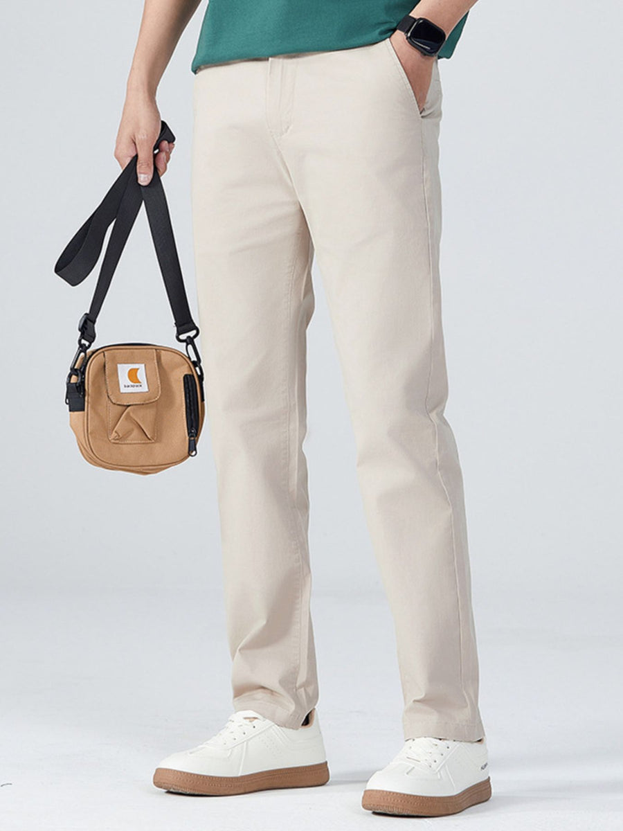 Men's Slim-Fit Pants in blue with pocketed