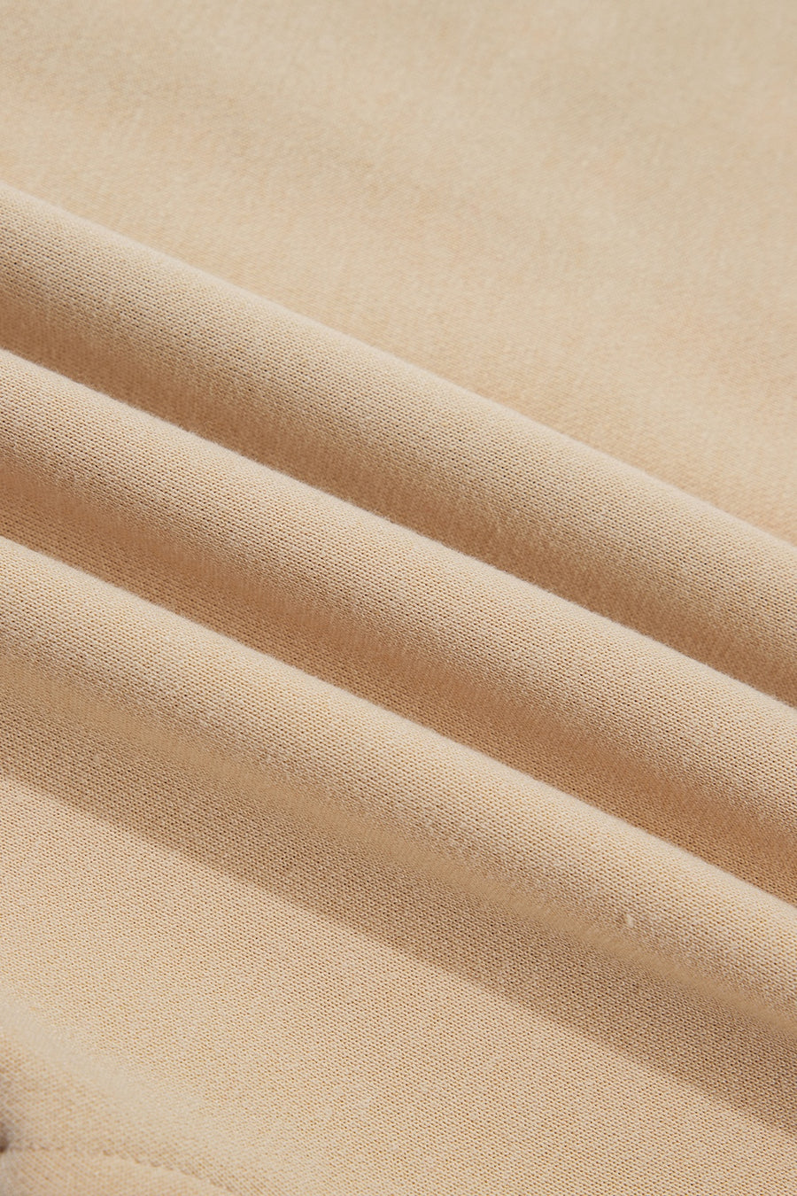 zip hoodie in beige with pocketed and hip-length