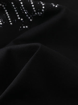 black t-shirt with hip-length and pullover