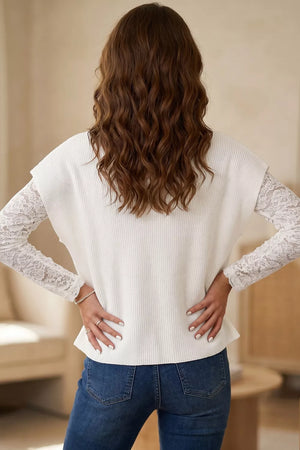 Solid Color Ribbed Knit Mock Neck Sweater option 5