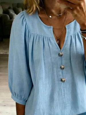 100% polyester Care instructions: Machine wash cold blouse in Black with relaxed silhouette