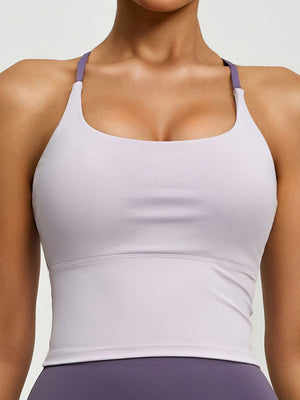 sports bra in Pink Purple