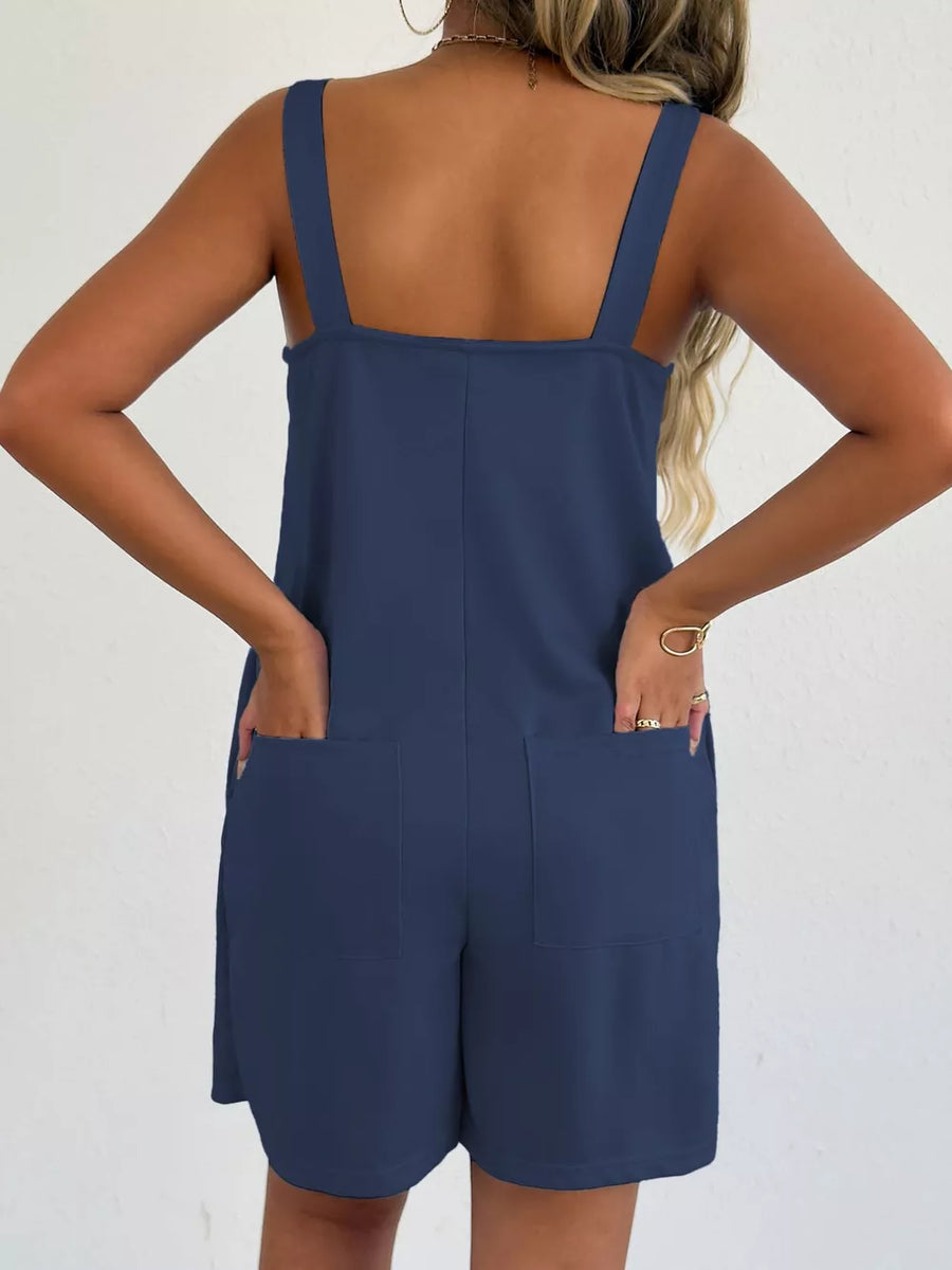 Sweetheart Neck Wide Strap Romper, view 19