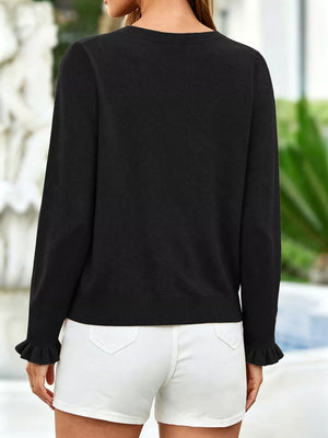 camel regular cardigan with crew neck
