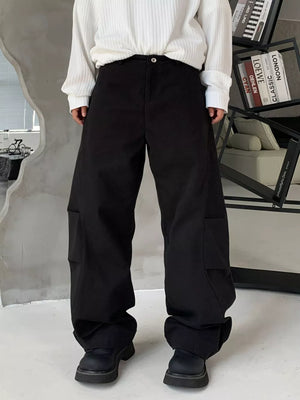 White Men S Loose Fit Cargo Pants