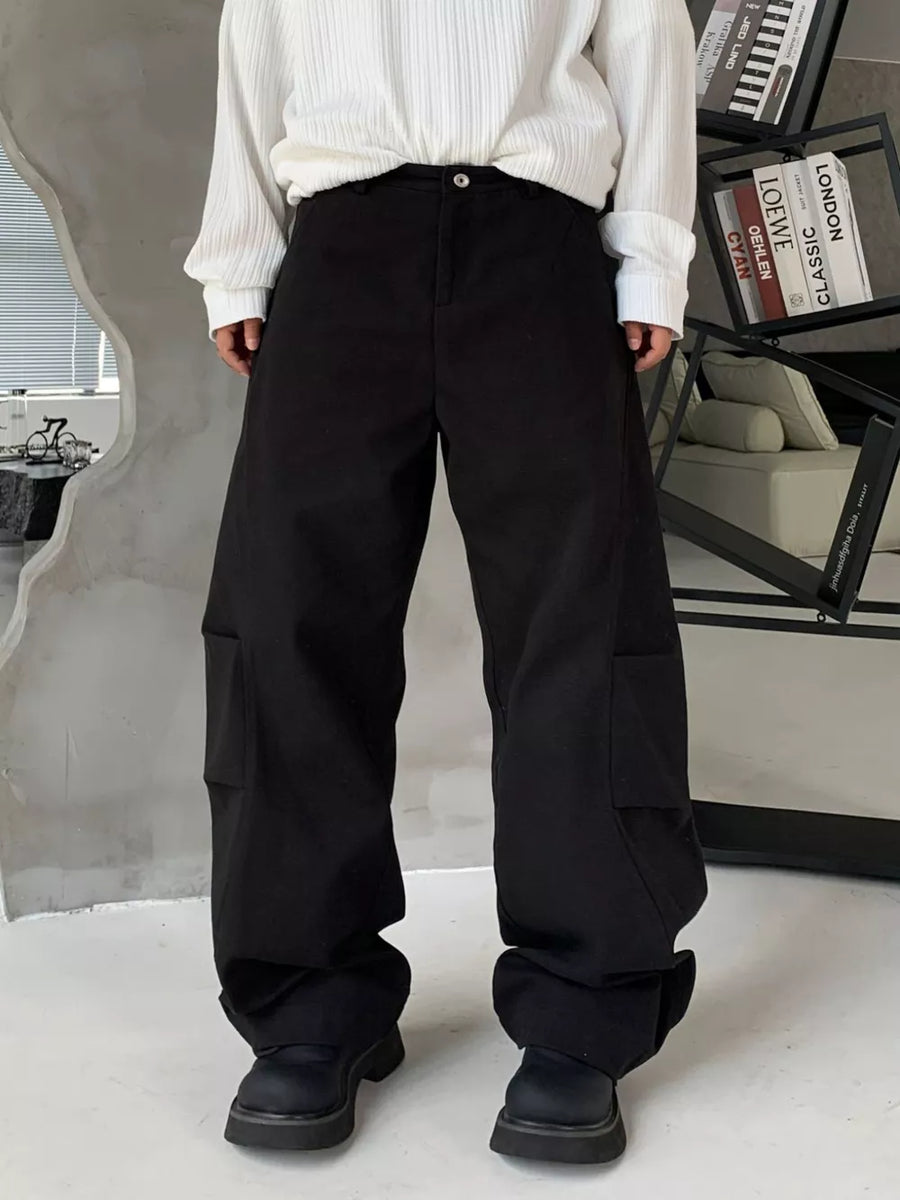 White Men S Loose Fit Cargo Pants