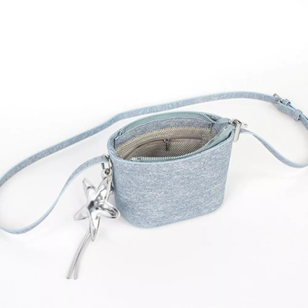 Black boxy handbag with not applicable