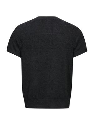 pullover sweater in White with crew neck and short sleeve