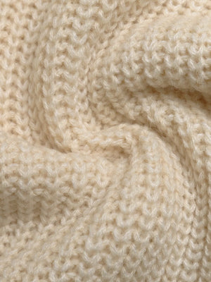 Khaki Ribbed Bow Accent Cardigan