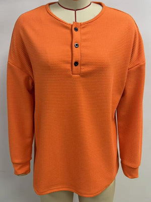 100% polyester Care instructions: Machine wash cold henley in White with relaxed silhouette