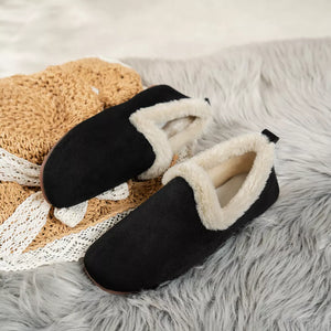 Round Toe Flats Slip-ons in cream with round toe