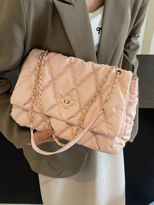 Quilted Chain Shoulder Bag option 7